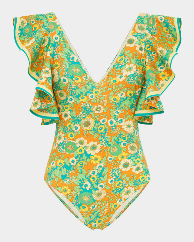 Cristina Ruffle One-Piece Swimsuit